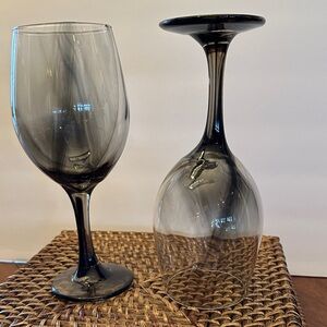 Sophisticated Smoked Glass Wine Glass Set